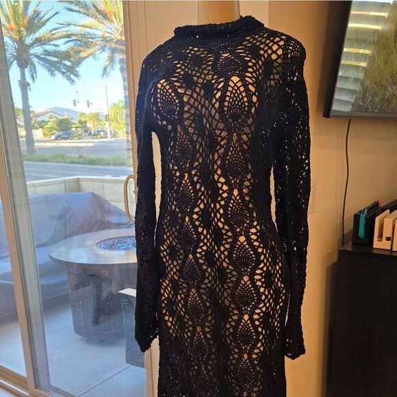 ZARA LIMITED EDITION LONG MAXI CROCHET DRESS - Picture 15 of 16